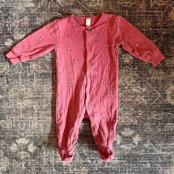 Petit Lem Berry Pink Baby Onesie | 6M - Picture 1 of 7